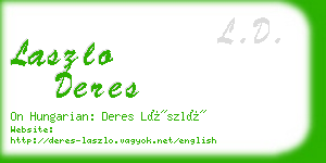 laszlo deres business card